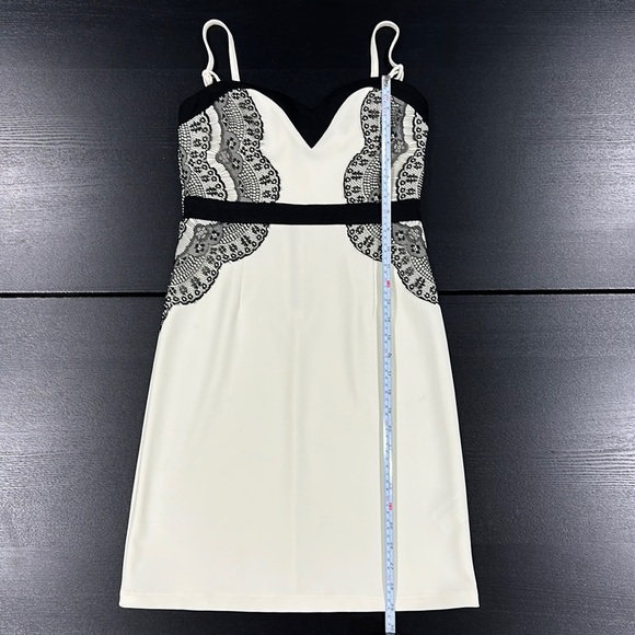 Fancy Paris White and Black Lace Detail Strapless Dress - S - Picture 8 of 10
